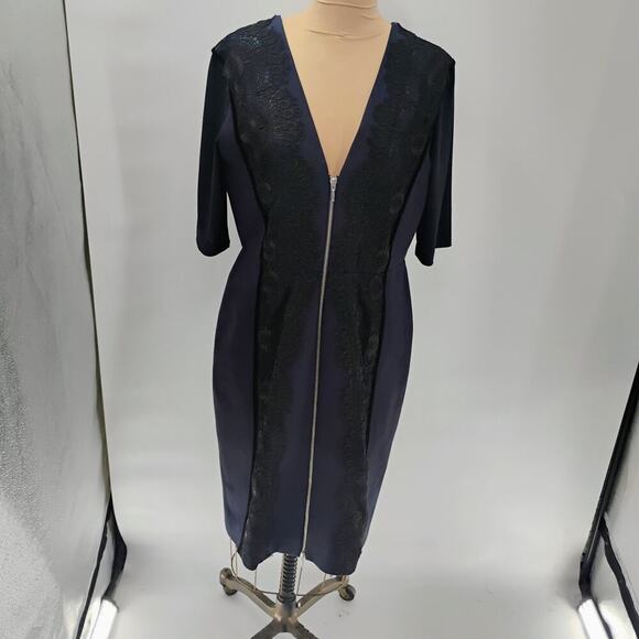 catherine Deane Blue Fitted MIDI Formal Dress size 12 - Picture 4 of 12